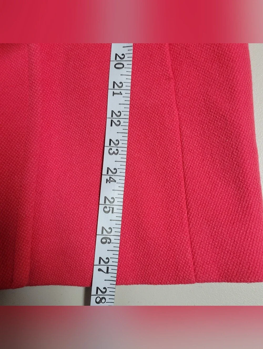 J.crew Women's Hot Pink Wool Coat With Large Buttons Pleated Back Size 4P. - Picture 7 of 8